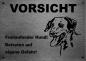 Preview: Edelstahl Warnschild Dalmatiner VORSICHT Freilaufender Hund! Betreten auf eigene Gefahr!